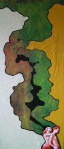 7- HEM,Vague à l'âme,2013,acrylique et énamel sur laminé,24x54,1800$