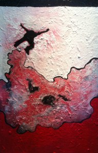 10- HEM, Vague d'audace-1, 2013, Acrylique et énamel sur toile, 24'X 36''